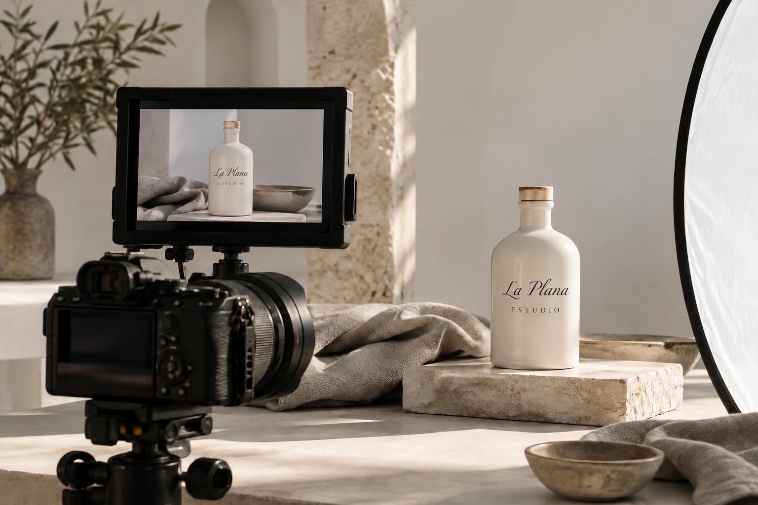 Fotografía y producción audiovisual en Castellón con cámara y producto conceptual La Plana Estudio